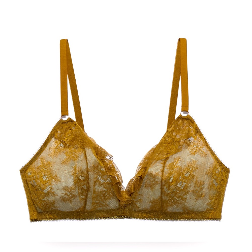 CHANTILLY CASCADE BRALETTE color: MILITARY OLIVE GREEN